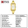 Oufanni Elegant Ladies' Waterproof Square Quartz Wristwatch - Lightweight Luxury Alloy Design.