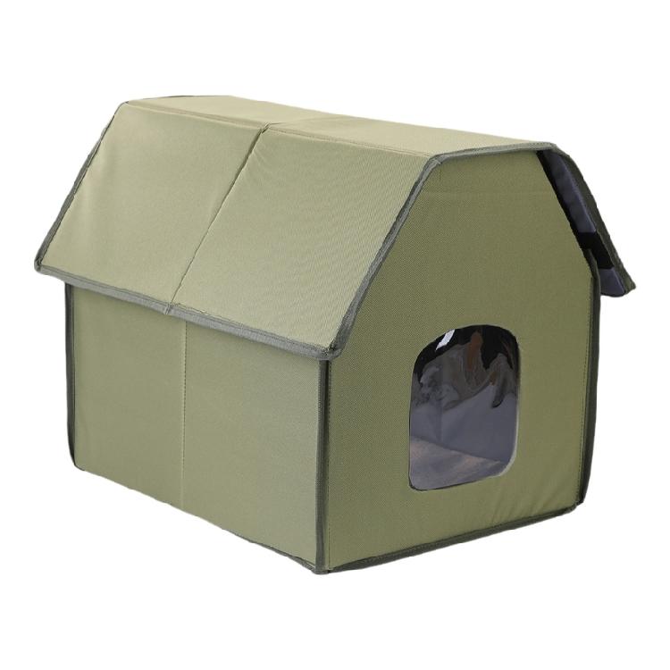 Easy Assembly Insulated Cats House for Outdoor Use in Winter Waterproof Shelter Warm House for Outdoor Strays