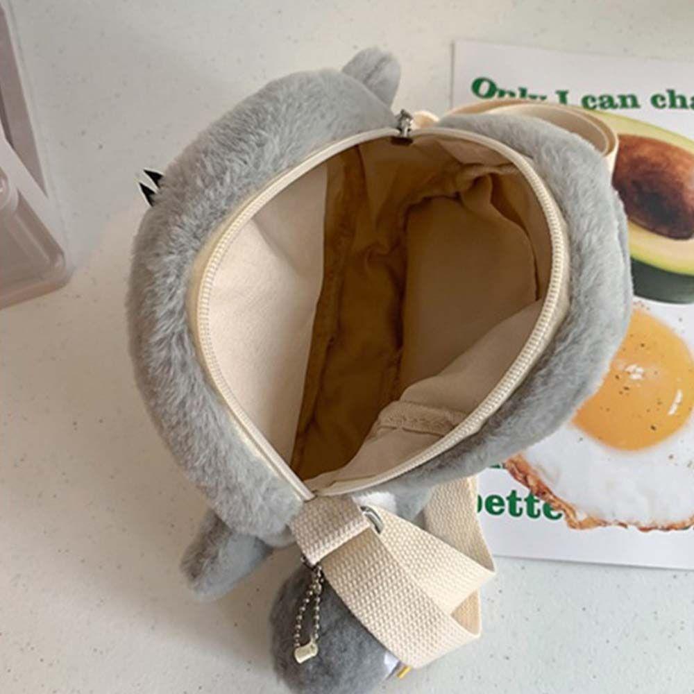 Korean Style Penguin Handbag Doll Funny Messenger Bag Travel Plush Crossbody Bag  Outdoor