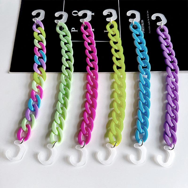 Candy Color Acrylic Shoe Chain: Detachable Clog Accessories for Dopamine Outfits