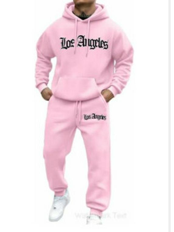 Trendy Hooded Letter Print Sweatshirt Set for Autumn/Winter