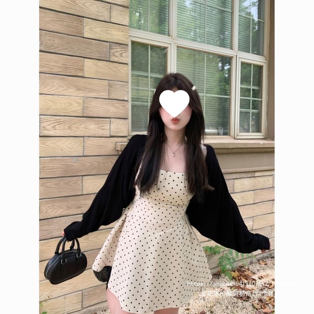 Large size fat French sexy temperament Spice girl fashion polka dot print slim fit slim dress