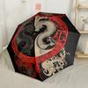 Yin-yang Dragons Harmony Outdoor Automatic Umbrella Retractable Design with 8-Rib Durability Compact Design Durable Everyday Carry Umbrella