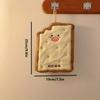 4pcs Cute Cartoon Bread-Shaped Coral Fleece Hand Towels Quick-Dry Soft Absorbent with Hanging Loop Design for Youngsters' Bathroom Kitchen