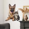 Cartoon Cute Cat Dog Wall Sticker for Kids Room Living Room Home Decoration Self-Adhesive