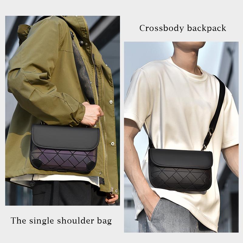 Fashiable Men's Shoulder Bag Diamd Grid Crossbody Bag Suitable for Casual Crossbody Bags Commuting Bags Mobile Phe Bags