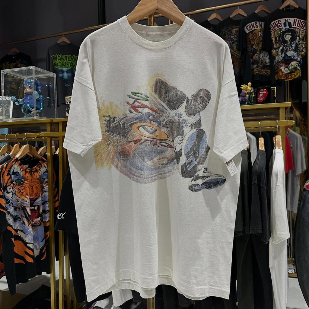90er Shaq Attaq Seltenes T-Shirt Weiß S