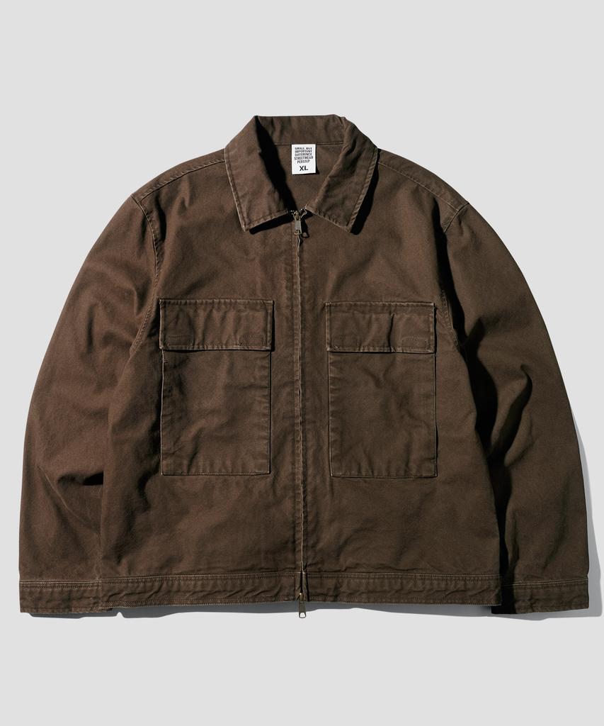 Perstep Oxford Cotton Work Jacket Brown Smot4684