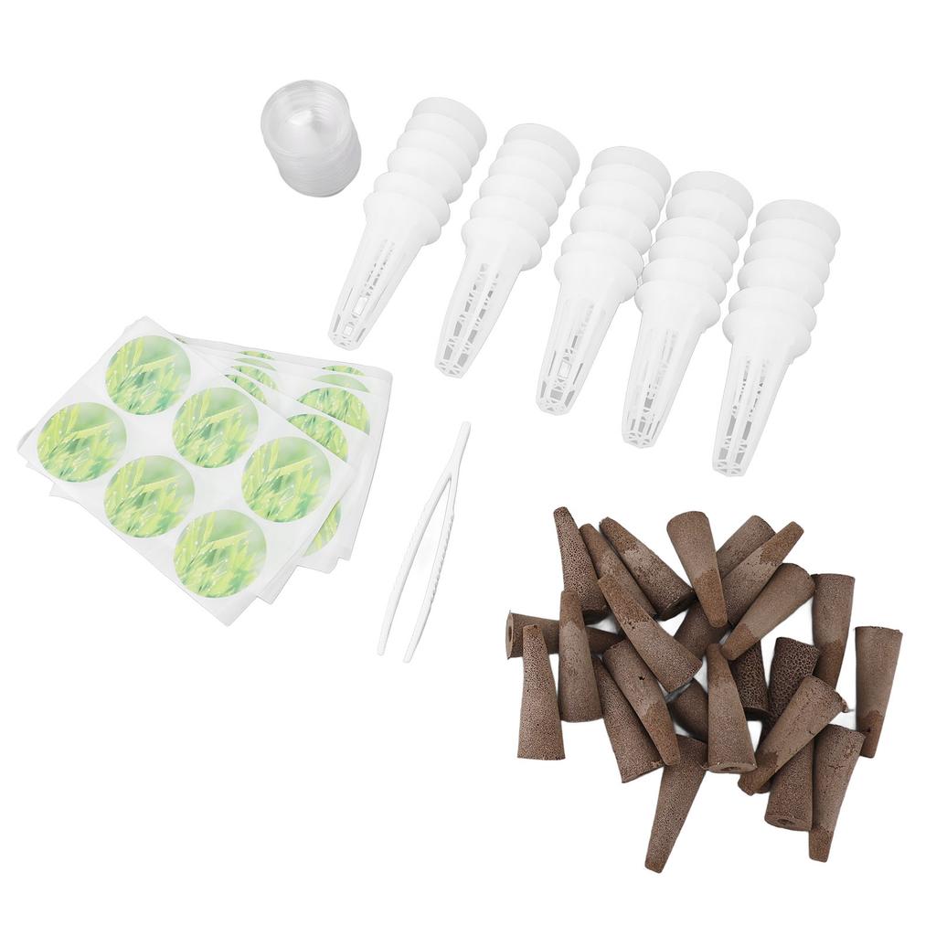 Hydroponic Pods Kit Plastic Peat Soilless Grow Baskets Domes Hydroponics Supplies for Indoor Garden