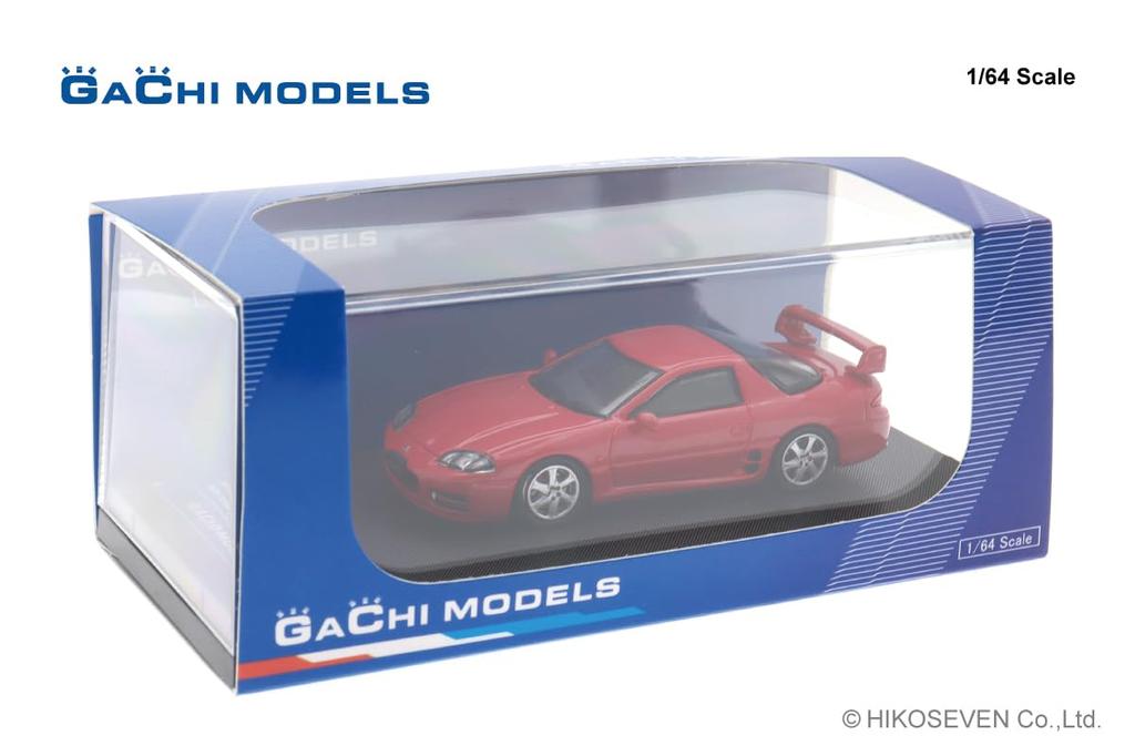 GACHI MODELS 1/64 Mitsubishi GTO (1998) Passion Red Finished Model GM64001RE
