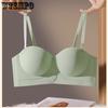 Seamless Lingerie Women's Gathering Top Support No Steel Coil Bra Breast Retraction Anti-sagging Half-cup Bra