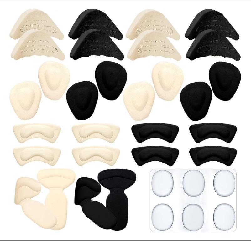 Forefoot Pad & Heel Sticker Set: Anti-Wear, Breathable, Half-Size Cushion with Toe Plug