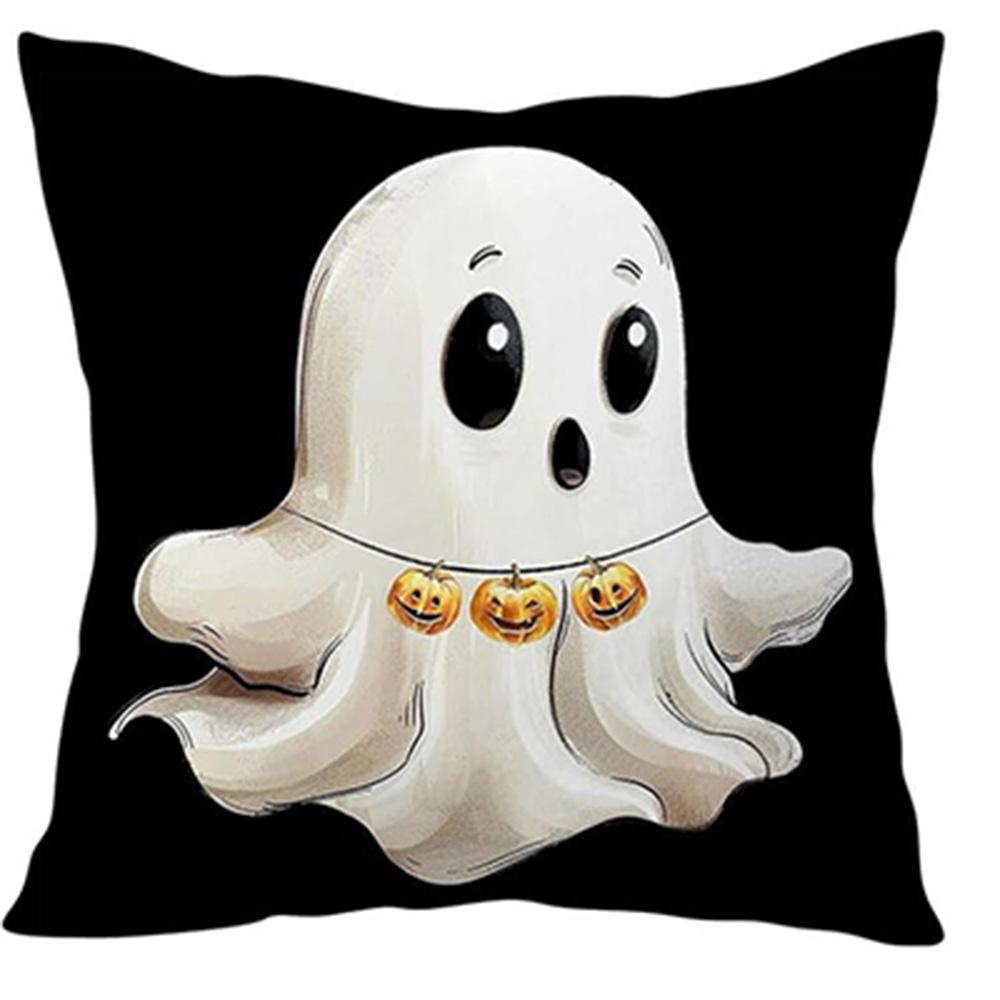 Spooky and Fun Halloween Pillowcases: Ghosts, Bats, and Pumpkins! Sofa Cushion Cover, Holiday Party Decoration, Gift