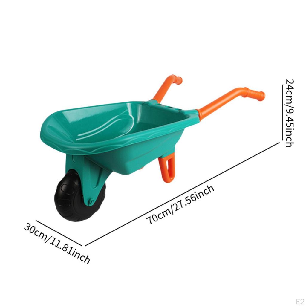 Beach Game Toy, Digging Sand Cart, with Single Wheel, Kids Gardening Wagon Sandpit for Girls