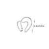 1pc Harajuku No-Piercing Earrings Y2K Silver Heart Ear Clip Hollow Heart Clip Earrings  Women