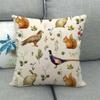 Cartoon Dinosaur Tree Series Digital Printing Short Plush Pillow Covers For Car Sofa Office Cushion Cover Home Goods