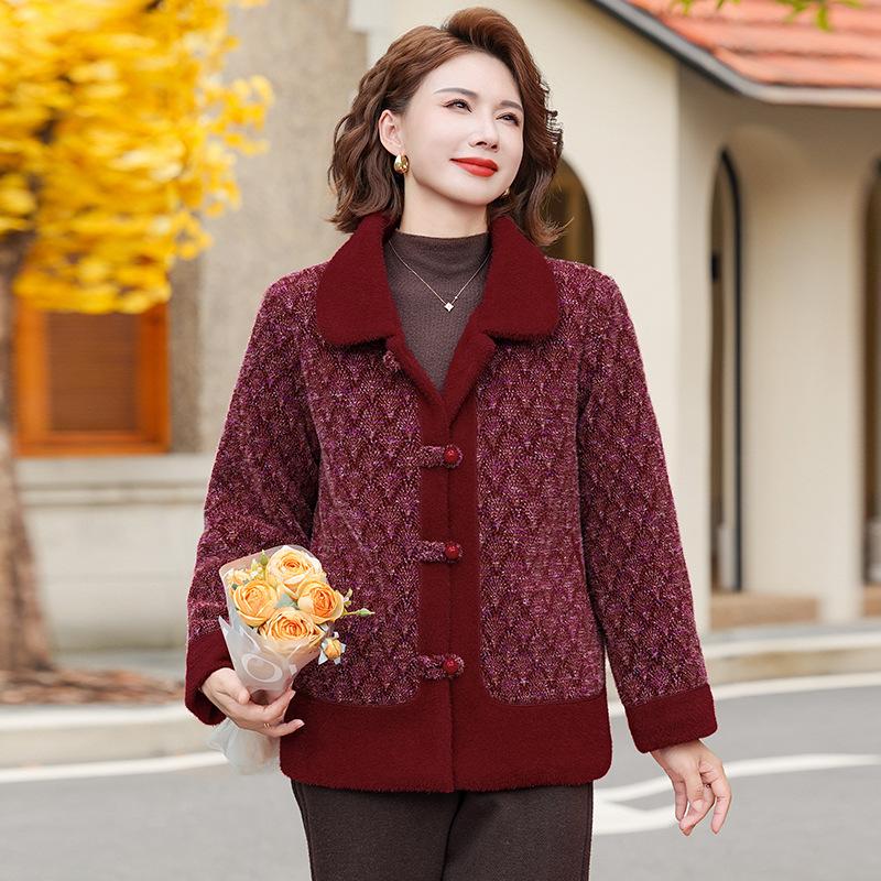 New autumn and winter woolen tops, foreigner sets of clothes, thickened and velvet to keep warm