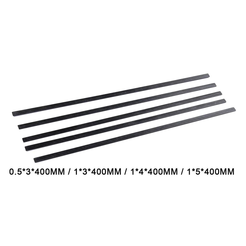 5x Carbon Fiber Strips High Strength Wear Resistance Carbon Fiber Rods for Model Aircraft RC Planes Radio Controlled Vehicles