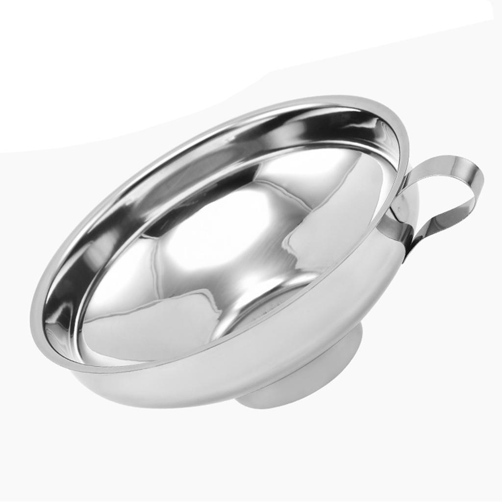 Edelstahl-Trichter mit breiter Öffnung und Griff, lebensmittelechtes Metall, Marmeladentrichter, Konservenbehälter, Glasfilter, Küchenhelfer