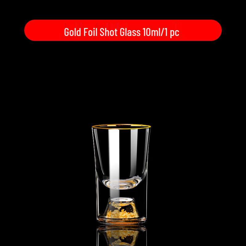 LISM Crystal Glass Gold Leaf Baijiu Cup