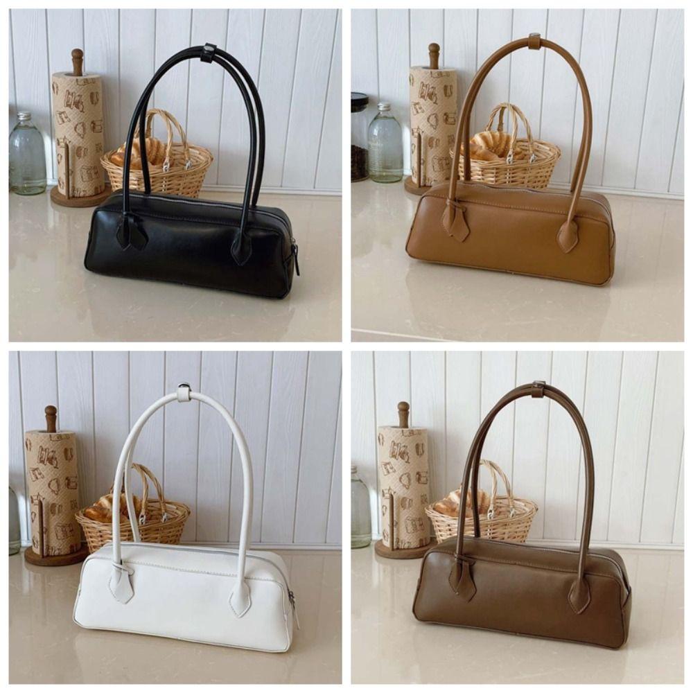 Large Capacity PU Shoulder Bag Korean Style Texture Underarm Bags French Stick Handbag Women