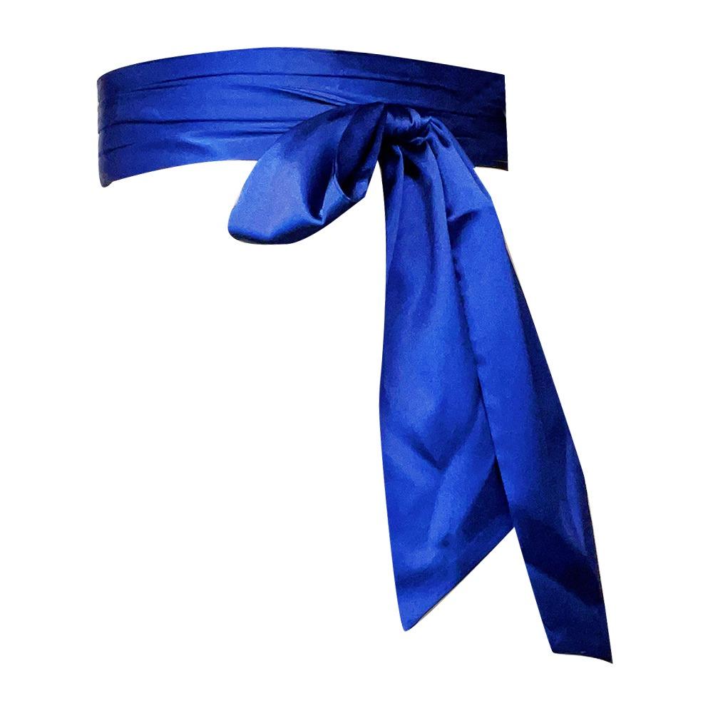 Wide Bowknot Fabric Ribbon Cummerbunds Lace Up Waistband Strap  For Skirts Dress Top Clothes