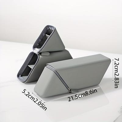 1pc Stylish Silicone Pencil Case, Desktop Office Study Folding Large Capacity Expandable Vertical Pencil Box, Portable