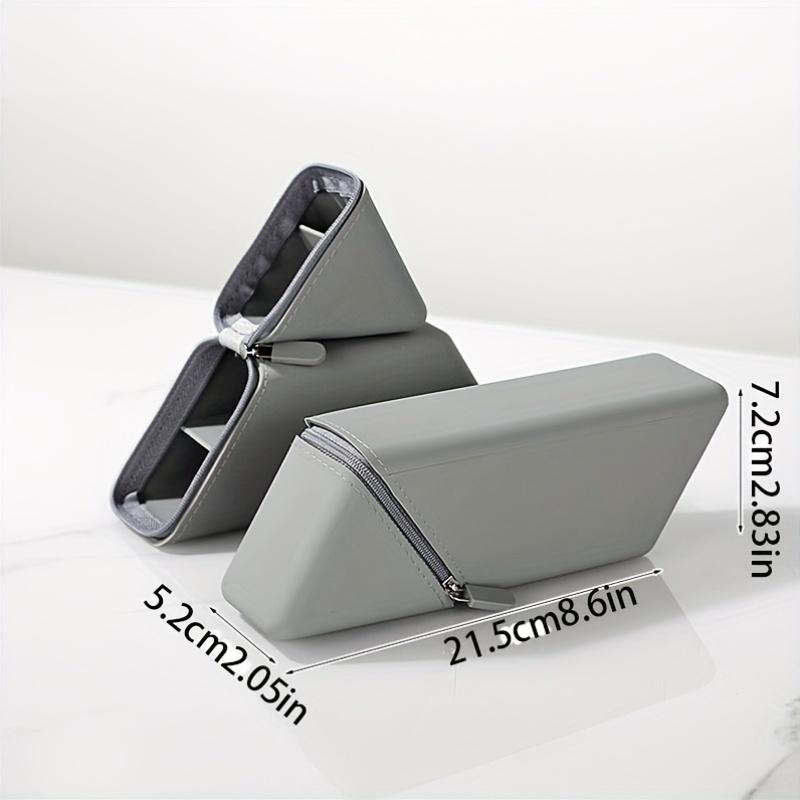 1pc Stylish Silicone Pencil Case, Desktop Office Study Folding Large Capacity Expandable Vertical Pencil Box, Portable