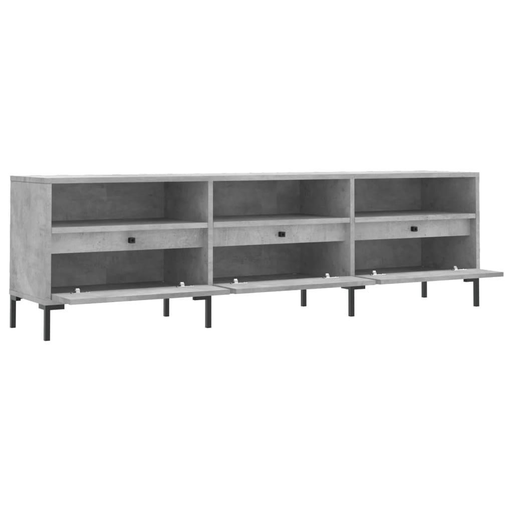 TV Stand Concrete Grey 150 x 30 x 44.5 cm Engineered Wood