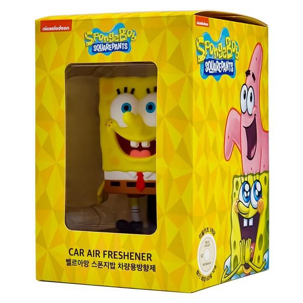 Belle Ament SpongeBob Figure + Refillable 17g Car Air Freshener Set, Midsummer Night, 1 piece,Korean Car Acc