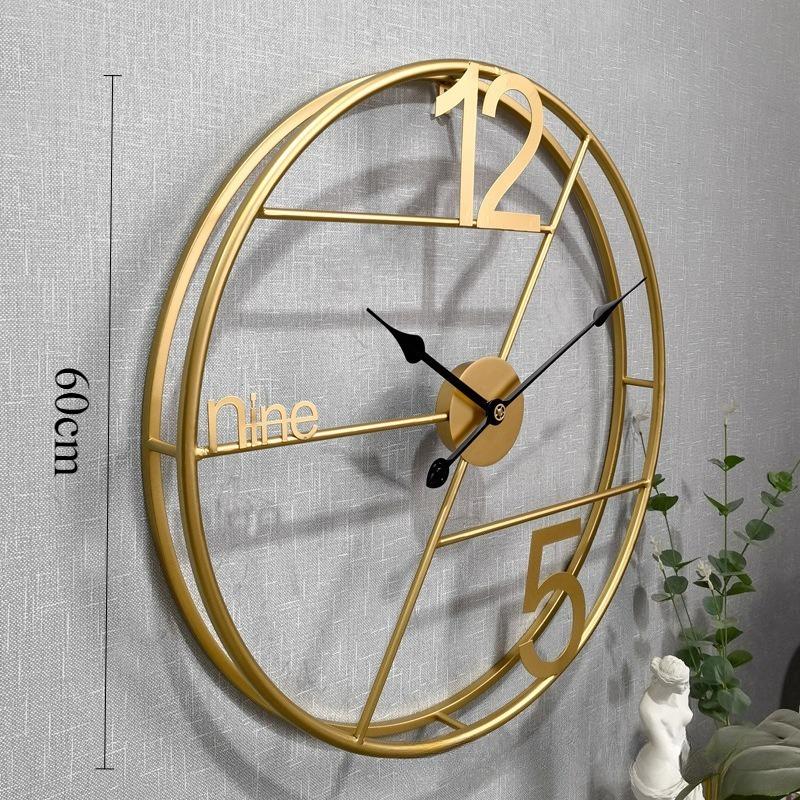 

Metal Wall Clock Decorative Wall Watch Silent Elegant Modern Ironwork Clocks Minimalist Luxury Aesthetic Living Room Watches