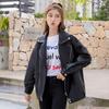 2025 Spring and Autumn New Leather Jacket Women's Short Korean Version Small Loose Student Wind Bike Leather Jacket