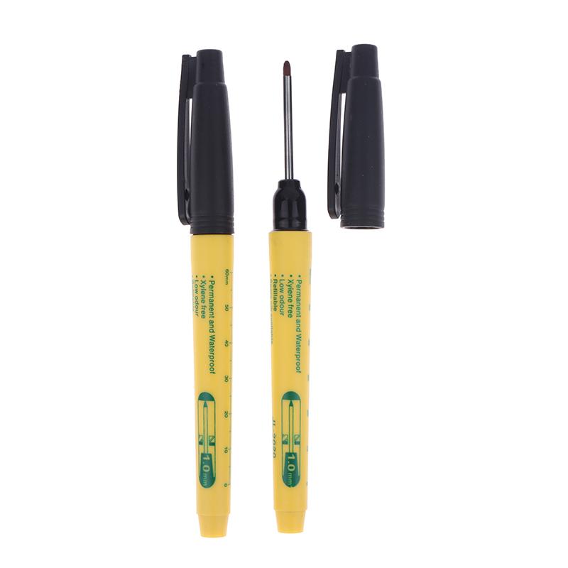 

2 шт./набор 33 мм Длинные маркеры для разметки Водонепроницаемые Деревообработка Декор Маркер для глубоких отверстий Инструменты Красный/Синий/Черный Многоцелевые ручки чёрный