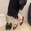 Fashion Autumn New Flat Shoes Women's Fashion Pointed Head Shallow Mouth Rivets Soft Sole Anti-slip Wear-resistant Low-top Shoes