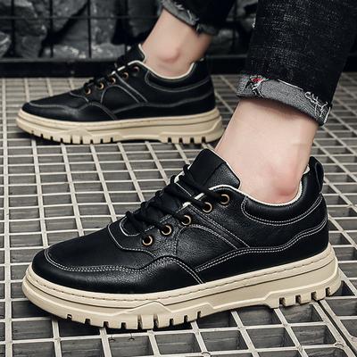 Fashion Men's Leather Casual Shoes Men British Designer Shoes Brand Outdoor Tooling Shoes Male Platform Sneakers Fashion Loafers Man