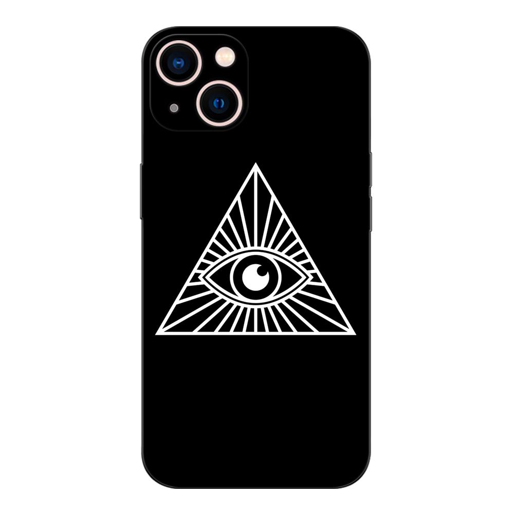 Černé pouzdro Tpu pro Realme 7i 8i 9 Pro Plus 9i C12 GT Neo2 Narzo 20 30A 50A 50i Evil Eye Ilustrace