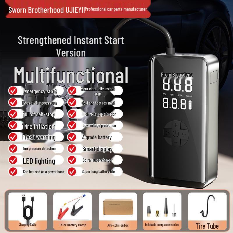 All-in-One Car Jump Starter & Inflator with Strong Start