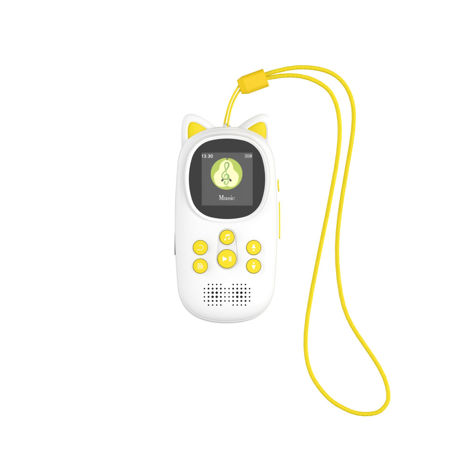 

32GB MP3 Player for Kids, With Bluetooth 5.0 , FM Speaker, Voice Recorder, Up to 128GB, Lanyard Headphone Included 32GB жовтий