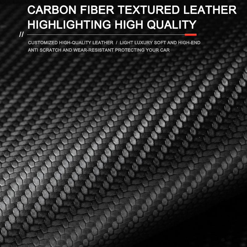 4PCS Car Door Protector Mat Carbon Fiber Texture Stickers For Geely Tugella - 2024 Auto Interior Accessories Anti-Dirty