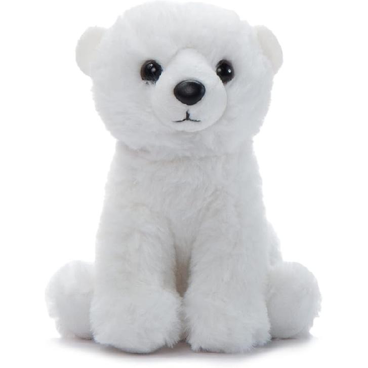The Petting Zoo Polar Bear Stuffed Animal Plushie, Gifts for Kids, Wild Onez Babiez Zoo Animals, Polar Bear Plush Toy 6 inches 6 in