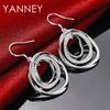 Exquisite 925 Sterling Silver Frosted Round Earrings for Women, Fashionable Engagement Accessories, Charming Jewelry