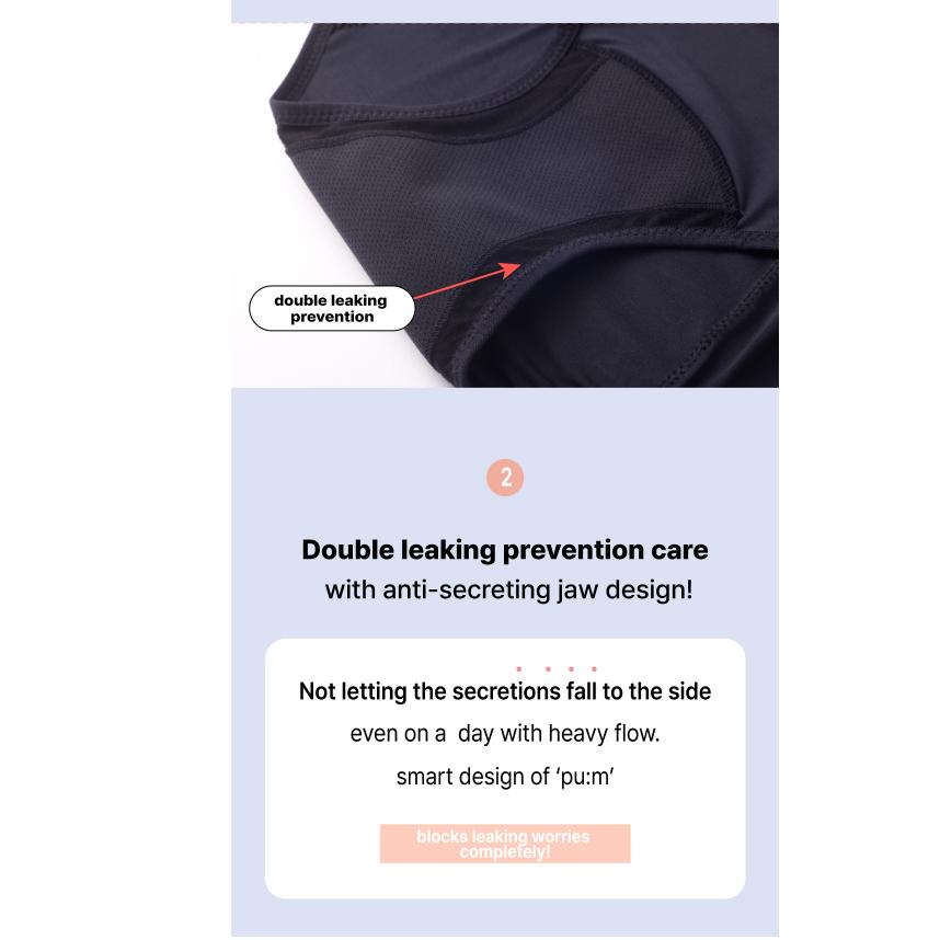 [remuse] Pum Hiphugger Junior Girls Teenager Leakproof Period Panties Teen Menstrual Antibacterial Cozy Underwears