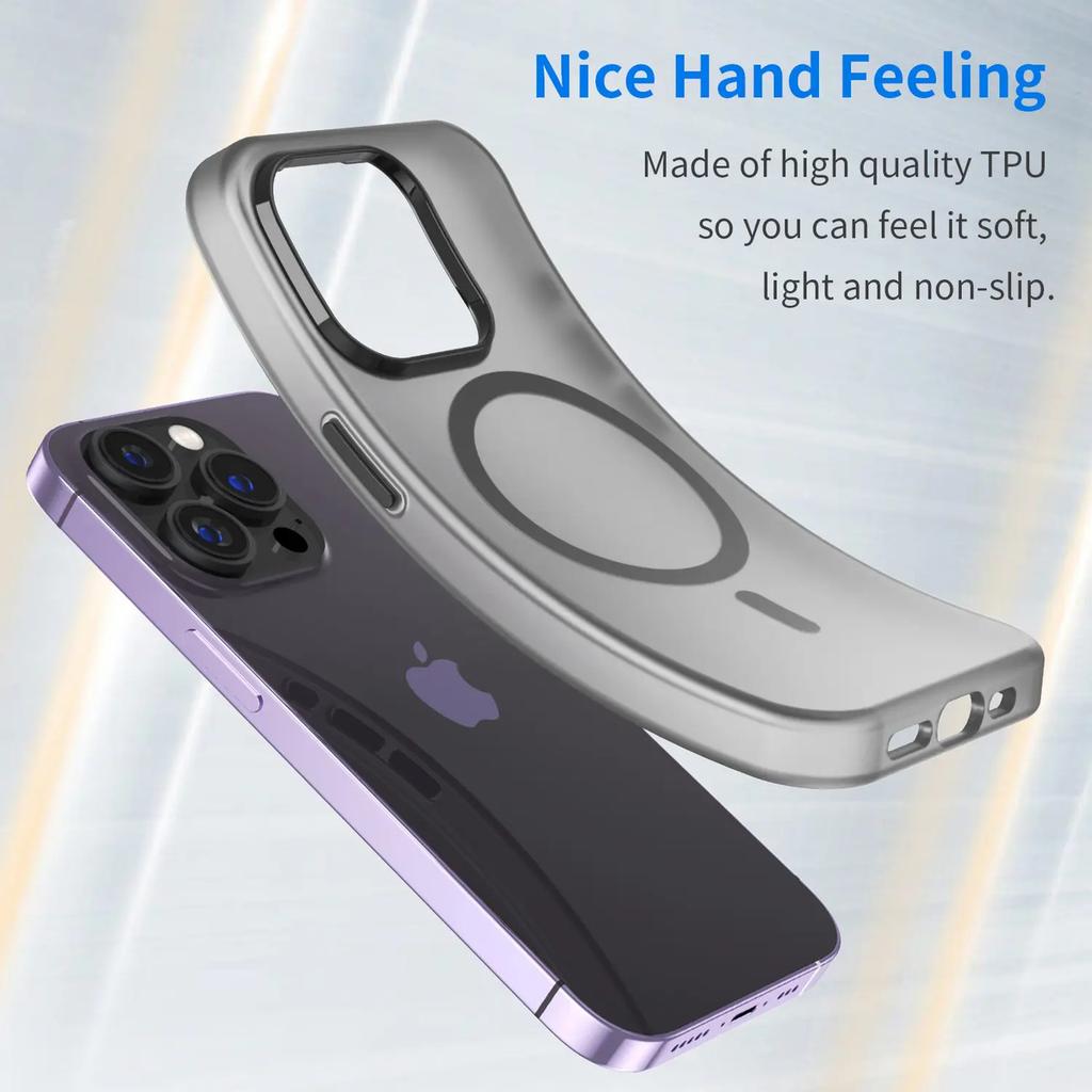 Magnetic Phone Case For iPhone 14 Pro Max Matte Magnetic Protective Cover