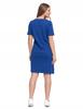 Women's Cotton Dress Short Sleeve Above Knee Comfortable MORAJ M NAVY