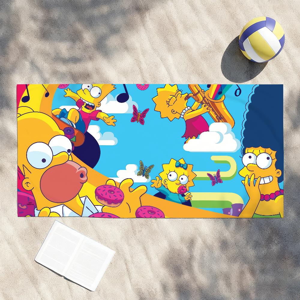 The S-simpsons Cartoon Towel Towels For Beaches Yoga Studios Gyms Hot Springs Swimming Pools And Picnics