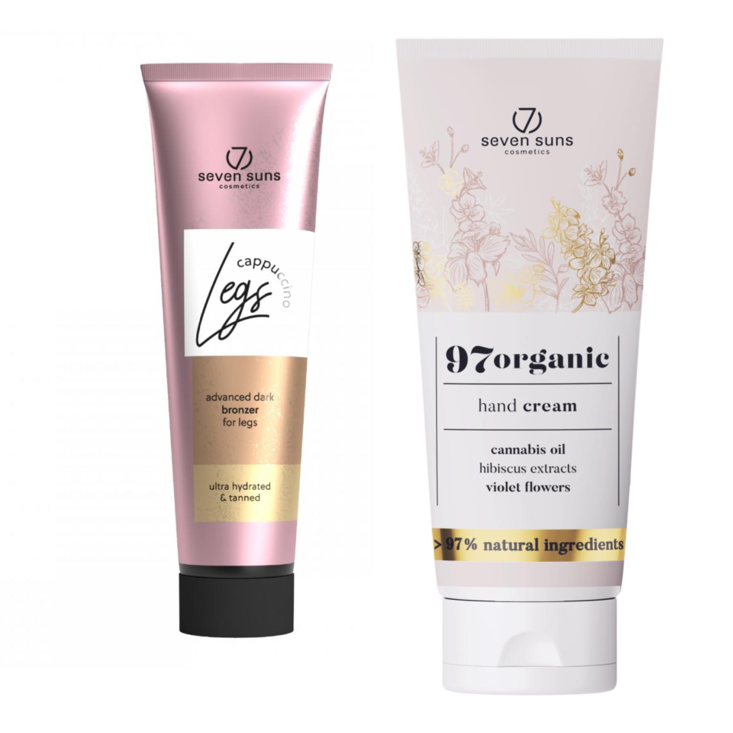 7suns Bronzer Acceleratore Gambe Cappuccino + Crema Mani Omaggio 75ml