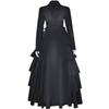 Victorian Medieval Halloween Renaissance Princess Dress Cosplay Costume Black