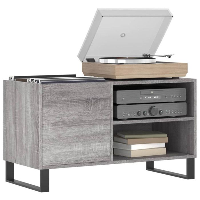 VidaXL Cabinet for Records Sonoma Grey 85x38x48 Cm Engineered Wood 831714