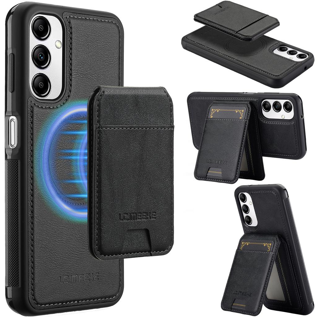 For Samsung Galaxy A34 5G Magnetic Case Detachable Card Holder Leather+TPU Mobile Cover