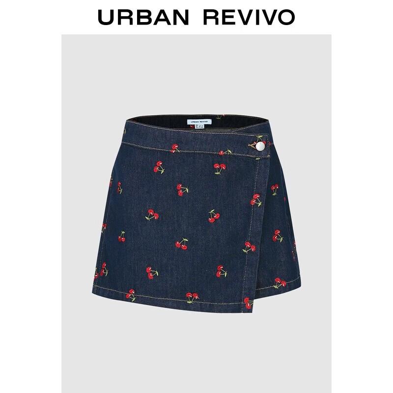 UR2026 Women s Casual Embroidered Denim Shorts 28